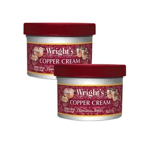 Wright's Copper and Brass Polish and Cleaner Cream- 8 Ounce - 2 Pack - Gently Clean and Remove Tarnish Without Scratching,8 Ounce (Pack of 2)
