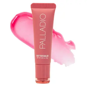 Palladio Butter Balm - Hydrating Lip Balm with Sheer Tint, Aloe, Peptides, Shea Butter, and Vegan Formulation for Instant Moisture, Shine, and Soothing Lip Care