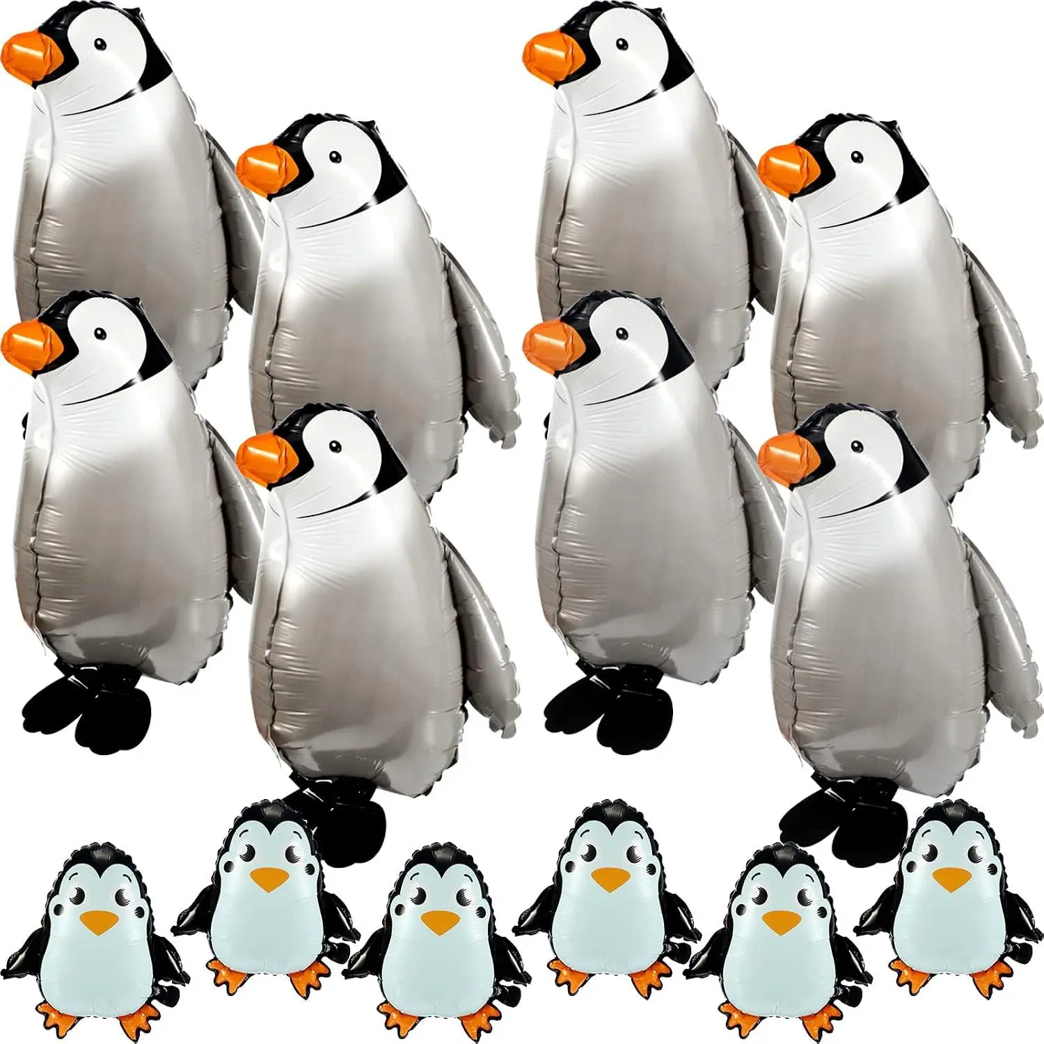 14 Pieces Jumbo Penguin Balloons Cute Penguin Foil Balloon For Boys Girls Theme Birthday Party Wedding Baby Shower Supplies