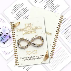 369 Law Vow Journal, Universe Energy Awakening Manual, 45-Day Manifestation Challenge Plan, White Minimalist Cover Design, Spiritual Growth Practice Book, Includes 3-6-9 Programming Method, Positive Declarations and Emotion Tracking Pages, Goal Setting +