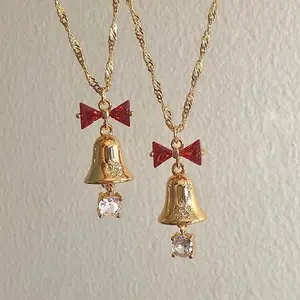 Kandibliss Elegant Gold Bell Necklace