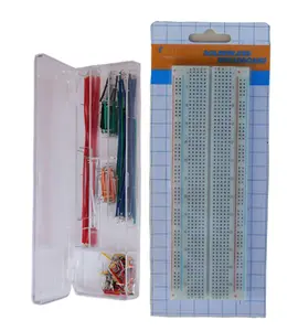Tektrum Solderless Experiment Plug-In Breadboard Kit With Pre-Formed Solid Jumper Wires For Proto-Typing Circuit (830 Tie-Points)
