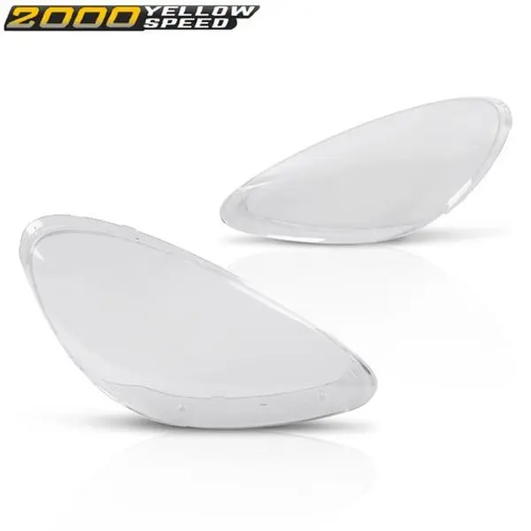 Clear Headlight Lens Covers Pair Fit For 2011-2014 Porsche Cayenne 958 Left & Right