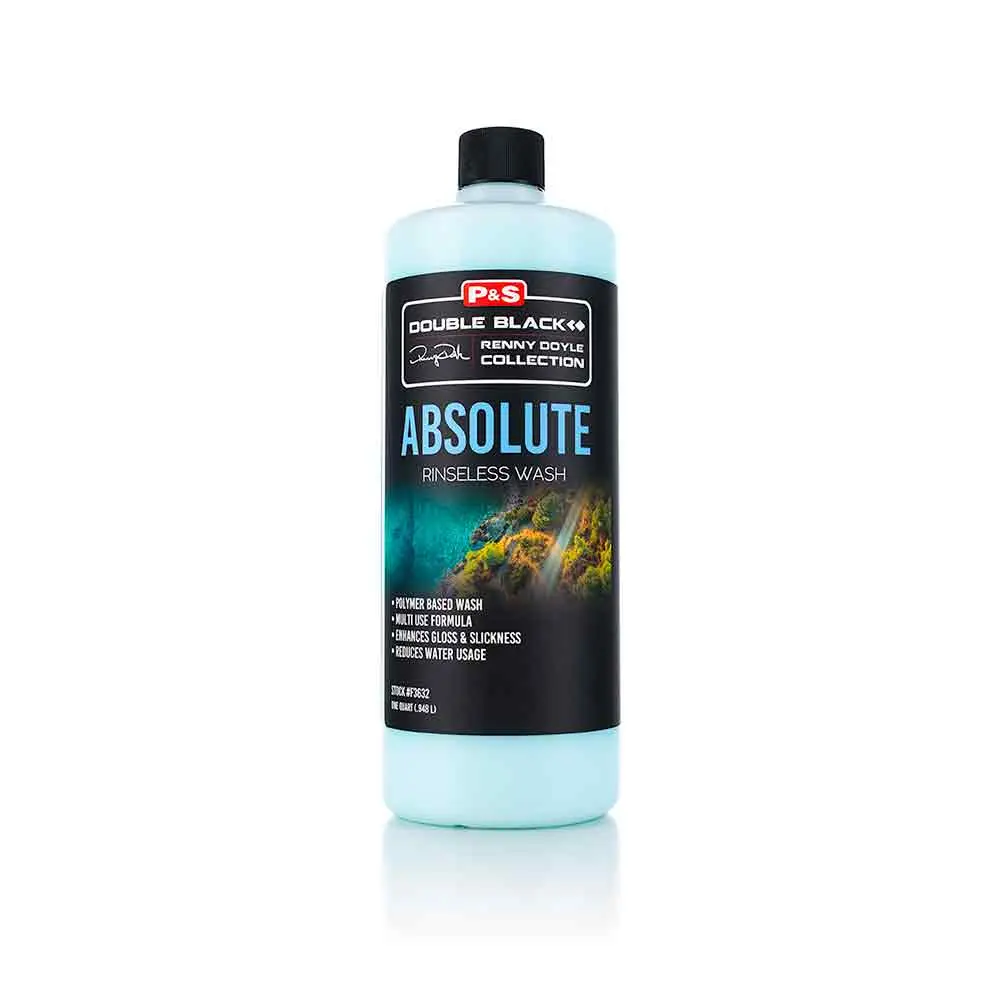 P&S Absolute Rinseless Wash – Dilutable Ratios Polymer Blend Detailing Product, Soap Alternative, Dirt-Emulsifying Pre-Treat Spray, Water-Softening, Safe for Paint, Coatings, Wraps, PPF & Interior Surfaces, Interior Detailing Product
