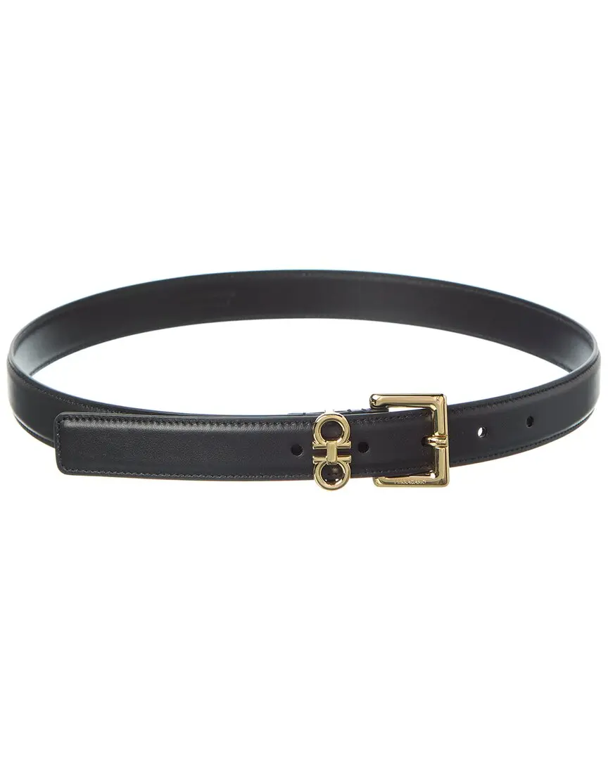 Ferragamo Double Gancini Leather Belt Ferragamo Double Gancini Leather Belt