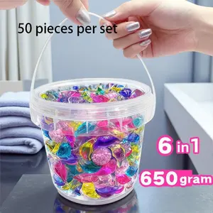 6-in-1 Laundry Detergent Pods | Long Lasting Scent Stain Removal Laundry Beads Laundry Scent Booster for Fresh Clean Clothes