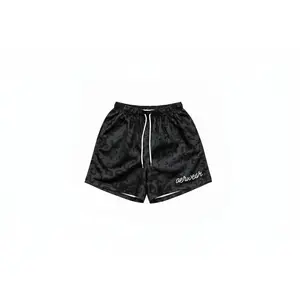 Black Cheetah Mesh Shorts