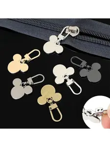 Detachable zipper head multi-functional small hole movable pull tab metal zipper slider backpack clothing repair zipper pull head