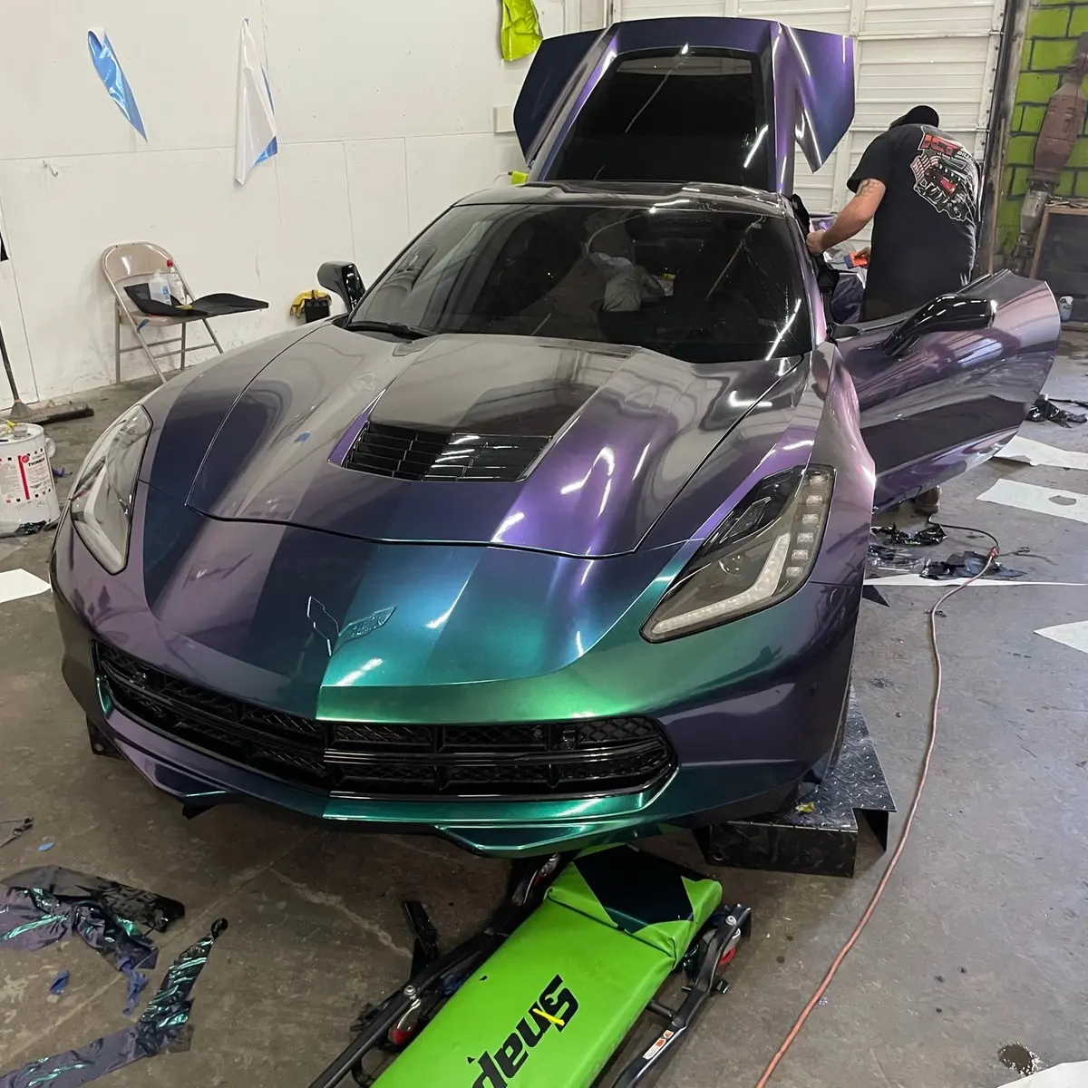 TYPEZ- Purple/Green color shift Vinyl wrap Film(5x60ft)