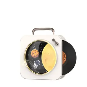 Ambient light dopamine Bluetooth speaker birthday gift vinyl record player high-quality small wireless speaker