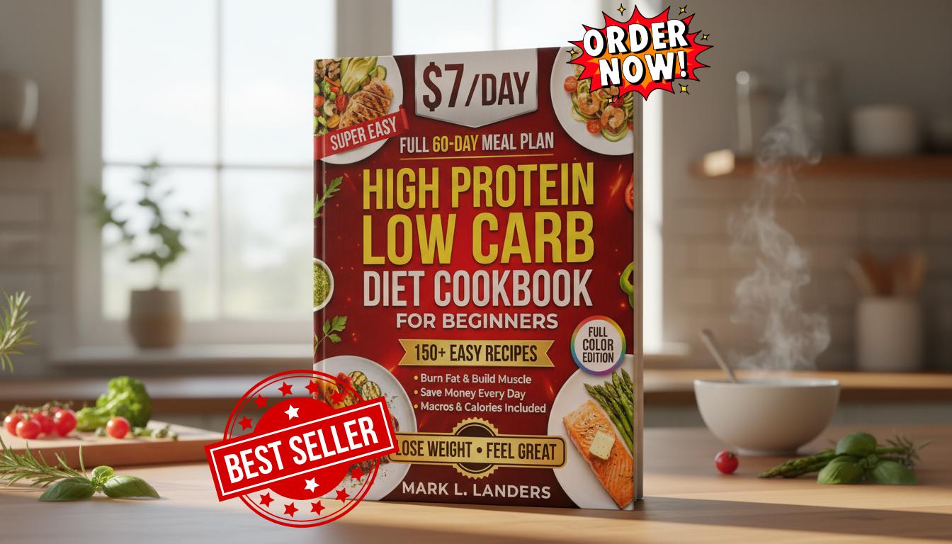 Super Easy High Protein Low Carb Diet Cookbook for Beginners: Healthy, Delicious, Time-Saving Recipes to Build Strength, Burn Fat, Crush Cravings, and Keep Your Family Happy! – Enjoy Healthy Meals Without the Stress