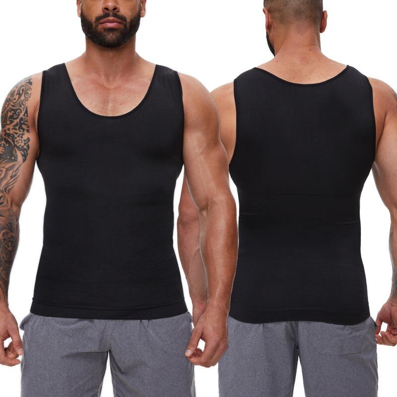 1/2/3/4 Pack Menswear Body Shaper Shapewear Moderate Compression Tank Top Underwear Vest Shirt Comfy Stretchy Lightweight Workout Fabric Breathable Sports Soft Fitness Casual Gym Stylish