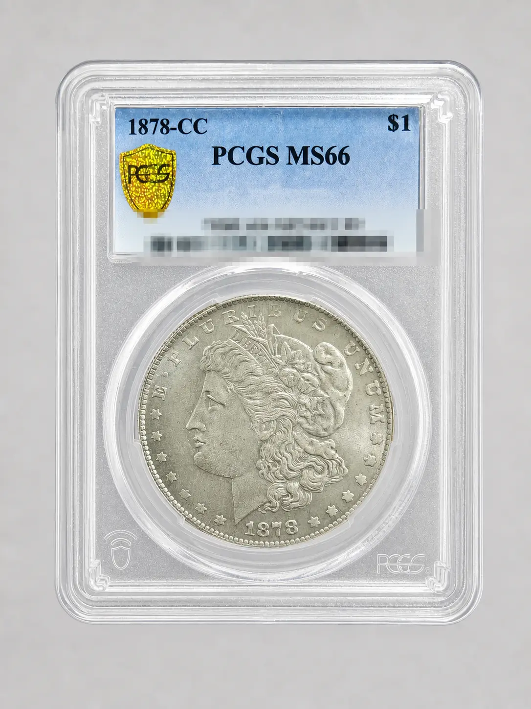 PCGS Graded Collector Coin, Historical Random-Year Morgan Coin in PCGS Official Holders, Vintage Collectible Trading Card Accessory