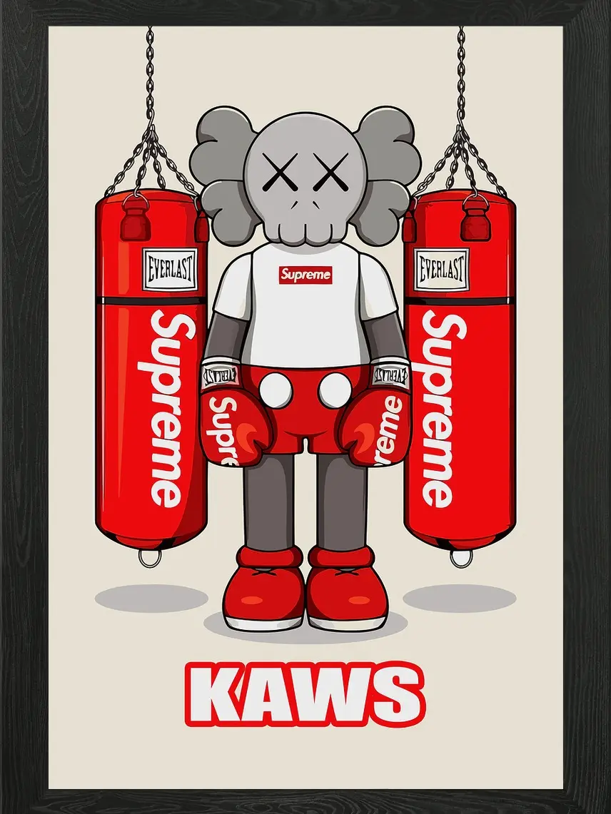 KAWS Canvas Print - Hypebeast-Themed Home Decor Wall Art for Living Room
