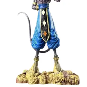 DBZ Purple Cat Deity Warrior Collectible Statue, Anime Inspired Action Figure for Fans, Detailed Sculpture Desk Decor