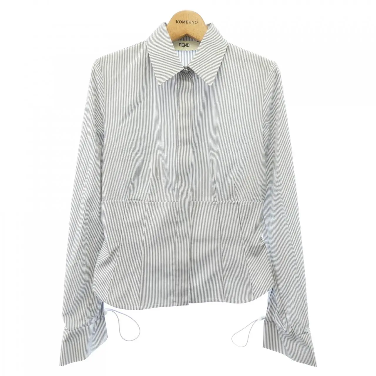 Pre-owned FENDI Cotton Small Leather Goods Stripe Shirt