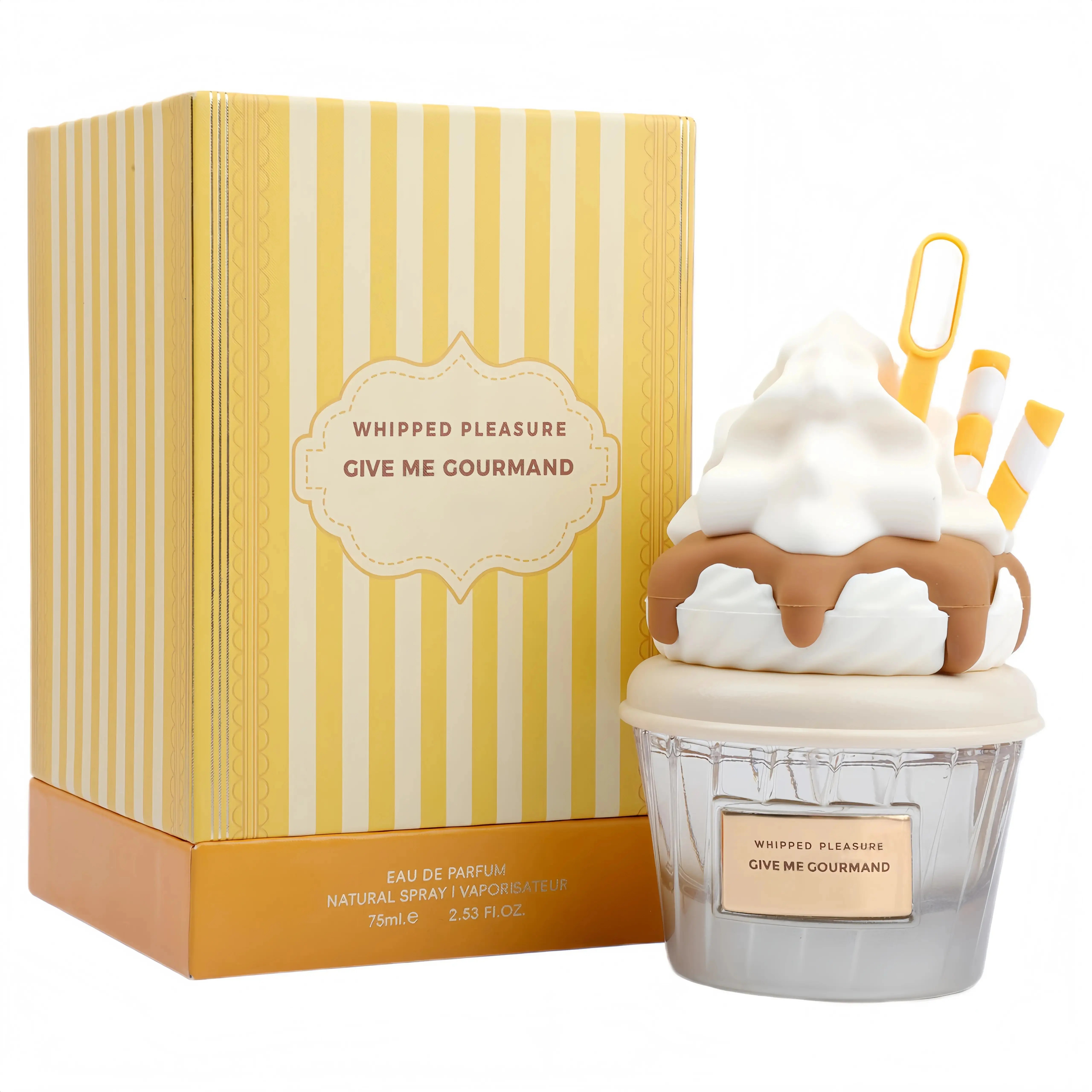 Whipped Pleasure Give me Gourmand Collection EDP 75ml Spray,Salted caramel & caramel popcorn top,musk,Eau De Parfum Spray Perfume Fragrance Sweet,Parfum for women and men