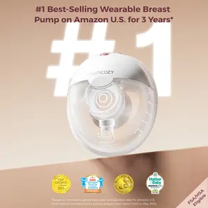 Momcozy M5 Hands-Free Wearable Breast Pump, Double-Sealed Flange for Baby-Like Comfort, 3 Modes & 9 Suction Levels, Portable Electric Pump – 24mm, -【B】
