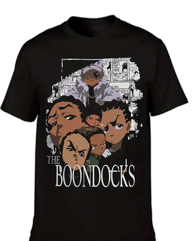 The Boondocks - Themed Unisex Funny Round Neck 100% Cotton T - Shirt