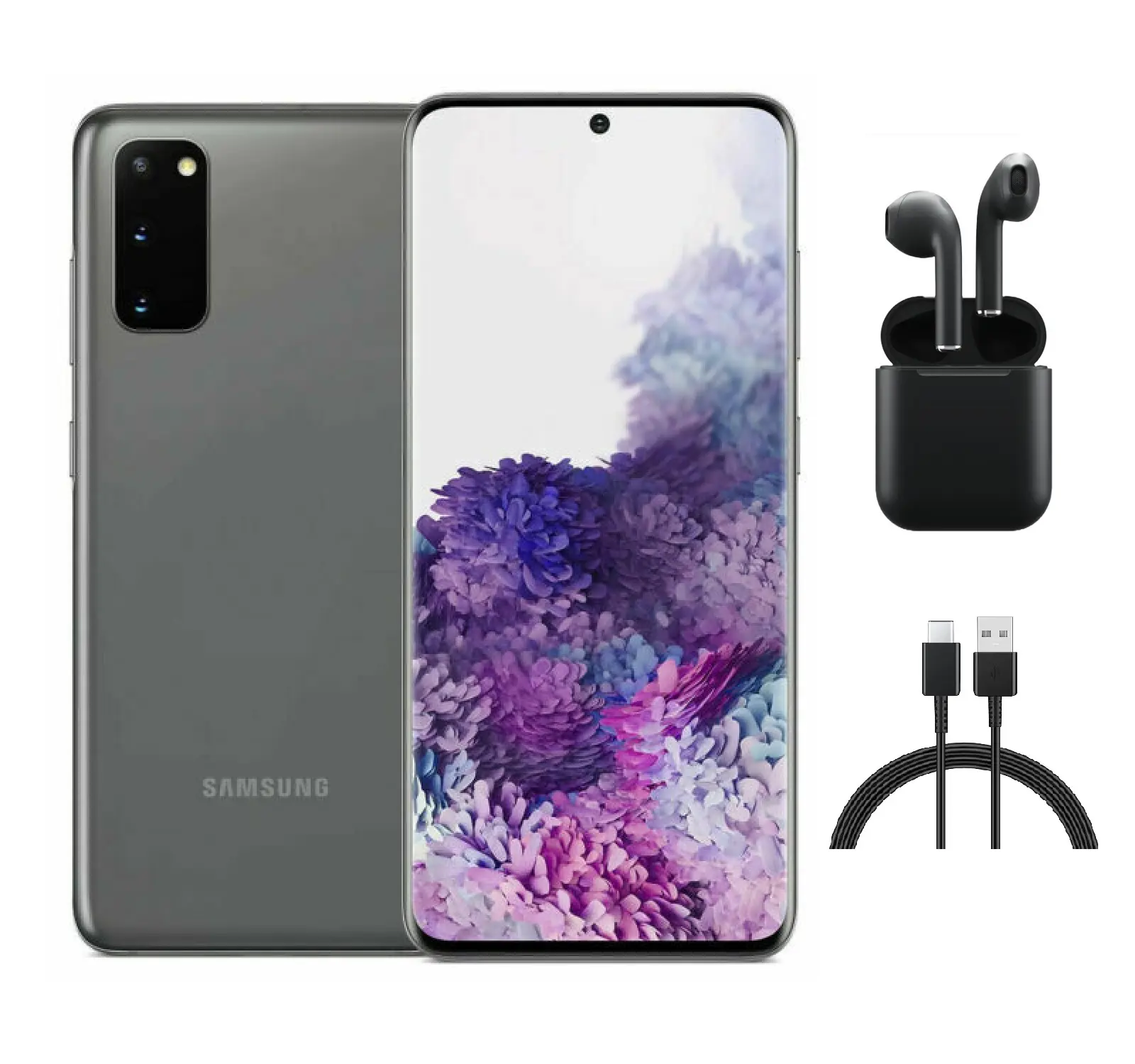 Refurbished Samsung Galaxy S20 5G G981U (Fully Unlocked) Good Condition with Wireless Earbuds & 1 Year Warranty