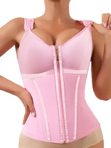 LUXSEREN Women's Adjustable Compression Waist Trainer Corset - Colombian Faja Body Shaper with Zipper, Wireless Push-Up Fit Bras for Sports Workout, Tiktokshopspringglowup Waist Trainers