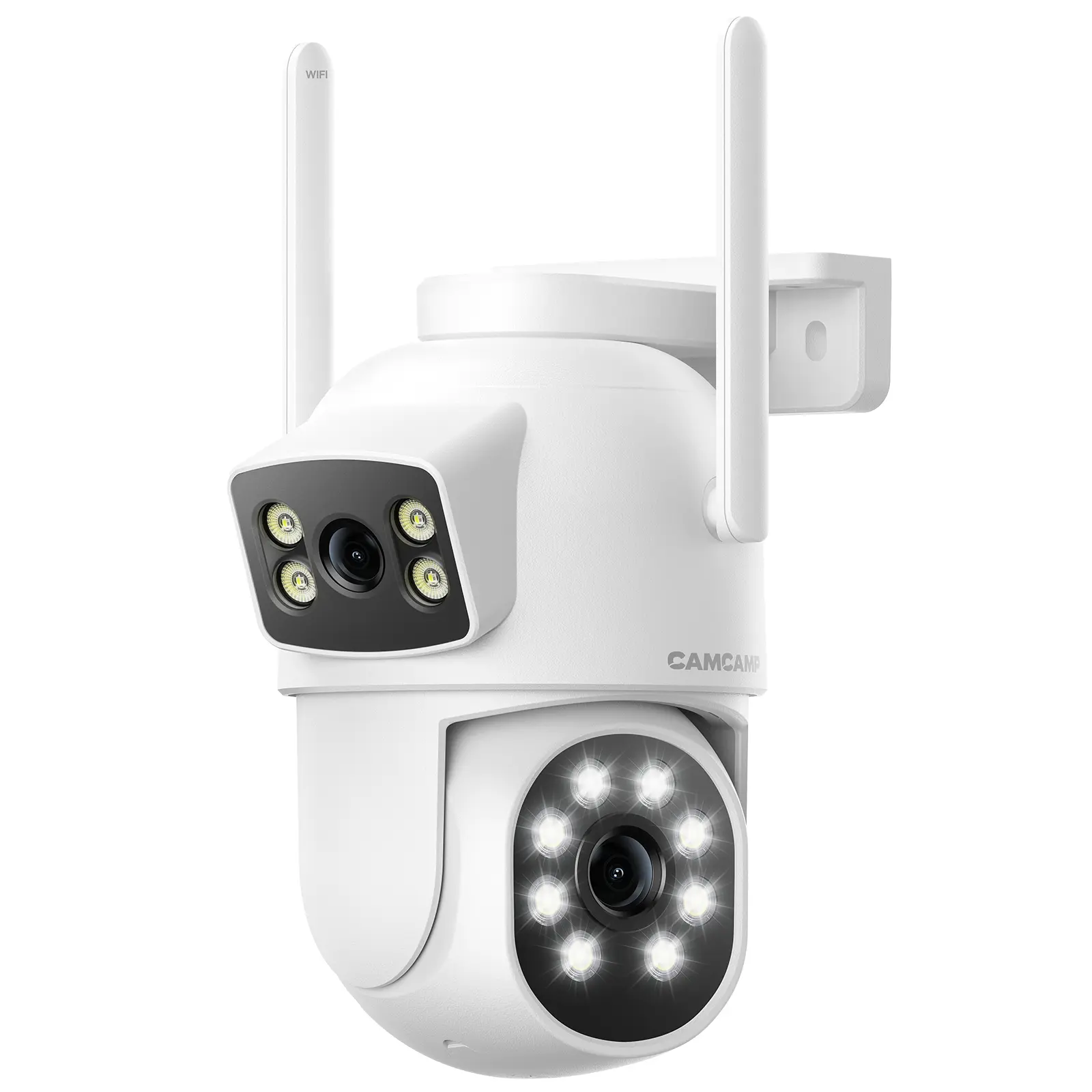 4pcs 2K Dual Lens Security Cameras Wireless Outdoor, 5G & 2.4G WiFi Home Security Camera System, Color Night Vision, Auto Tracking, 2-Way Audio, 360° Pan & Tilt, 500GB HDD 10CH NVR No Subscription