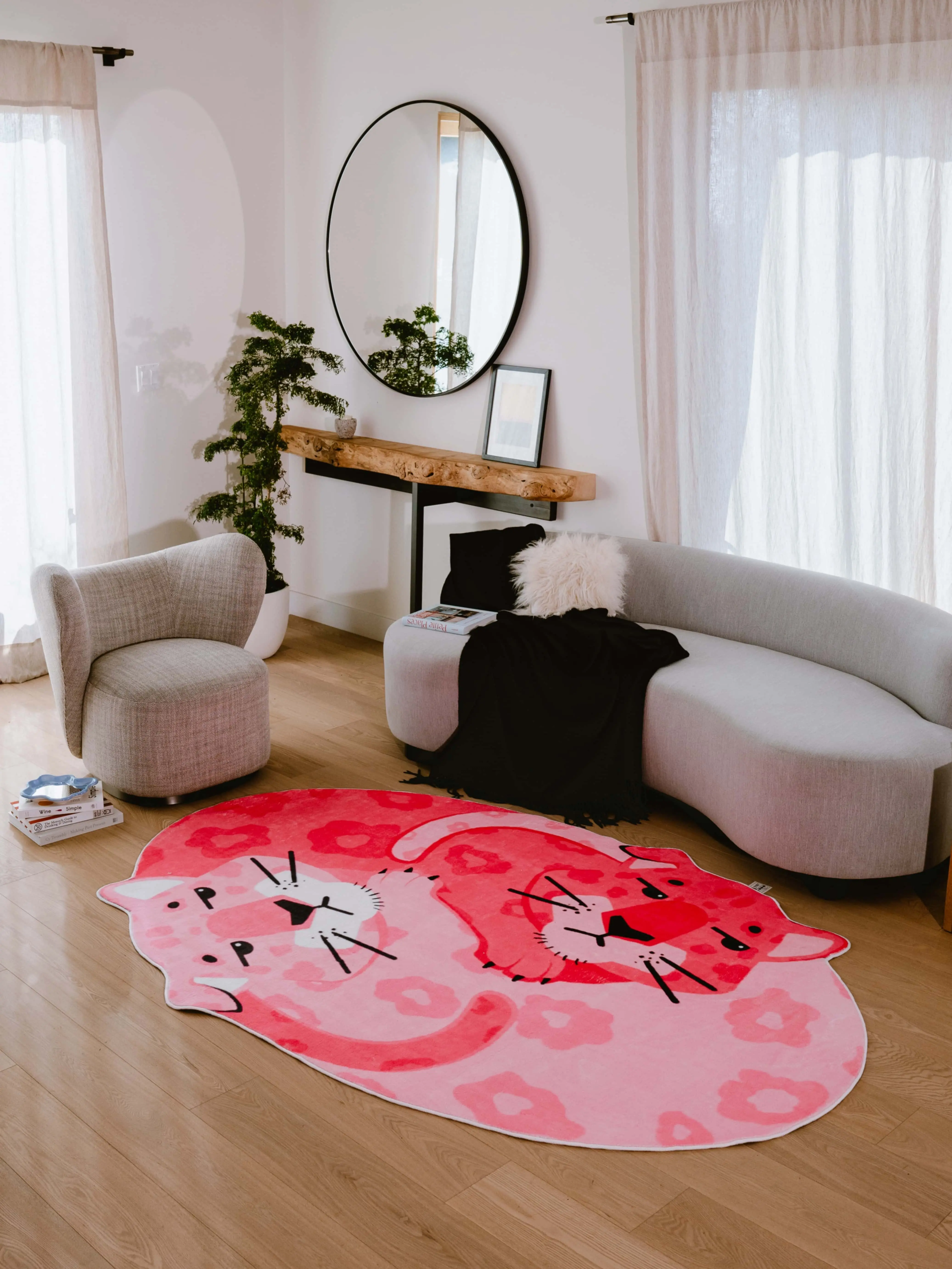 Lu Yang Pink Panther Area Rug