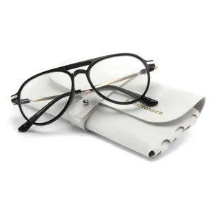 Stylish Glasses for Small Faces – Lightweight & Flattering Fit | Blue Light Blocking Aviator Reading Glasses +1.5 to +3.0 | Unisex Retro Eyewear for Men & Women | Anti-Eye Strain Stylish Frame for Office, Gift for Seniors Adults Black