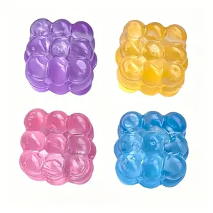Super Soft Ice Transparent Grape Shape Squeeze Toy, Stress Relief Fidget Toy, Small Muscle Skill Building, Slow Rise Simulation Fruit, Stress Relief Gadgets, Stress Relief Fidgeting