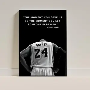 MOTIVATIONAL Quotes WALL ART Decor Inspirational Poster Kobe Bryant Basketball Player Poster