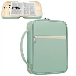 FINPAC Bible Carrying  Case for Women, Church Bible Book Bag with Zippered Pocket and Handle, Church Study Book Cover, Perfect Gift Idea for Her