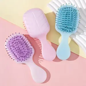 Trending Small Puff Massage Comb Brush, Anti-Static Hair Tool, Home Travel Essential, Easy Curl & Straighten, Relieves Scalp, Perfect Gift