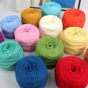 Soft Bright T-Shirt Yarn Roll, 280-300g Large Pack, DIY Knitting Thread, Perfect for Handmade Bags, Rugs, Pillows, Home Textiles