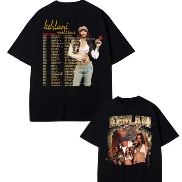 Contemporary R&B Tour Graphic Apparel, Female Singer Portrait T-Shirt Sweatshirt Hoodie, Front and Back Concert Dates Design, Unisex Soul Music Fan Clothing Gift