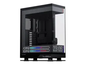 Phanteks Evolv X2 Matrix Mid Tower ATX Gaming Chassis with 900 LED Matrix Display, Fabric Interior Panel, Vertical Cooling System, Tempered Glass, Integrated D-RGB Lighting, Charcoal Black