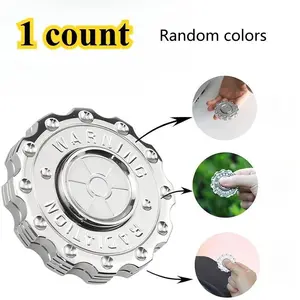 1pc The New Golden Model Features A Decompression Slider, Rotating Tactile Clicker, Heavy-duty Stainless Steel Rotating Gear, Small Circular Gear-click Gyro, Premium Silent Bearings, Cool Adult Anxiety Relief, Stress Relief Fidget, And Stress Relief.