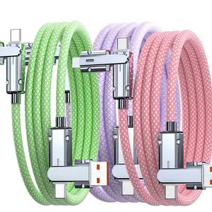 4-in-1 Multi-function Data Sync Cable, Dual Type-C Fast Charging Data Cable, Type-C Cable Supports Mobile Phones To Charge Mobile Phones