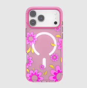 PopSockets Pink Relief MagSafe Case for iPhone 17 Pro Max - Smartphone Protector, Mobile Phone Accessories