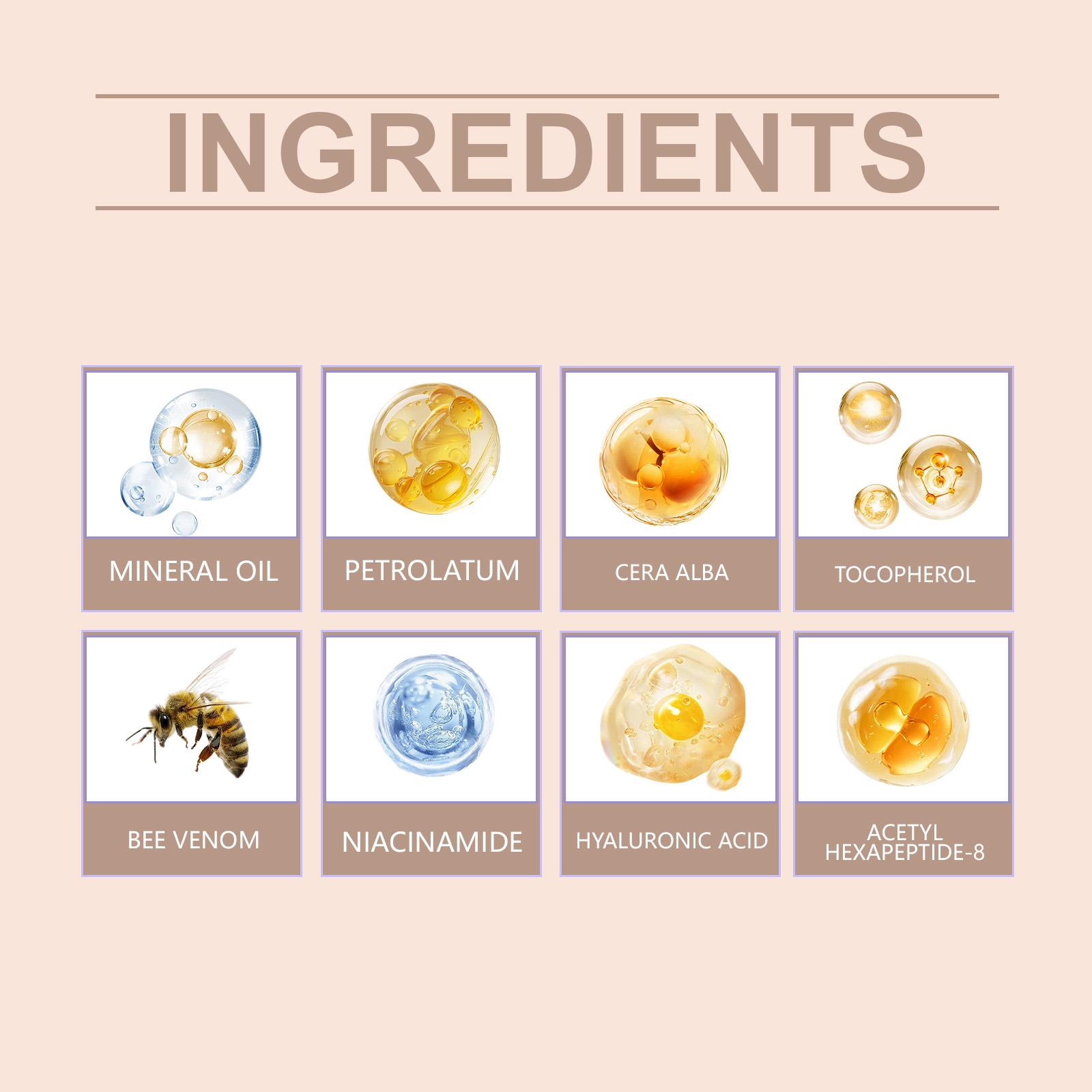 Bee Venom Skin Care Stick, Gentle Hydrating & Moisturizing Balm for Face & Neck, Skin Conditioning Care Stick for Soft Smooth Skin & Natural Contour Appearance, Suitable for Daily Facial & Body Use