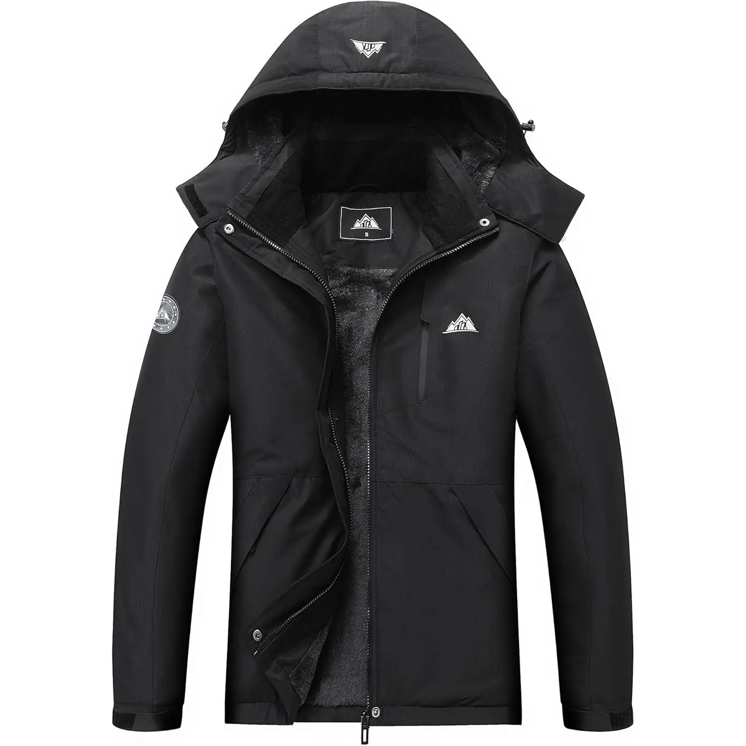 Female Waterproof Softshell Snow Ski Jacket - Warm Insulated Winter Coat for Snowboarding, Winter Hiking