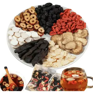 LeafPure Kidney Tea Organic Ginseng Nine Treasure Tea with Red Date Wolfberry & Mulberry for Men's Health Herbal Formula for Immunity Natural Raw Ingredients 120g Bag China Beverage