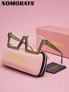 NOMORAYS Unisex Versatile Frameless Plano Glasses Rock Climbing Rectangle Frame Anti-Blue Light Plano Glasses