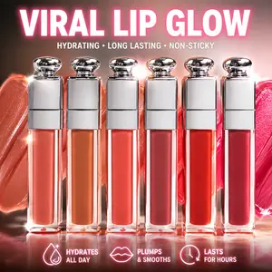 Multi-color luminous lip glaze set | High-shine glass lips | Moisturizing, non-greasy | Long-lasting color payoff | Nude, orange, red gradient | A must-have lipstick for everyday wear and dates Gloss