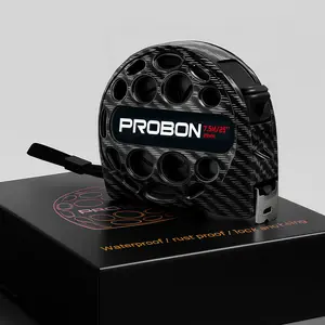 7.5m / 25ft Carbon Fibre Telescopic Tape Measure – Reinforced Steel Blade, Dual Metric/Imperial Scale, Water & Dust Resistant, Durable with Hook – Ideal for Builders & DIY Use