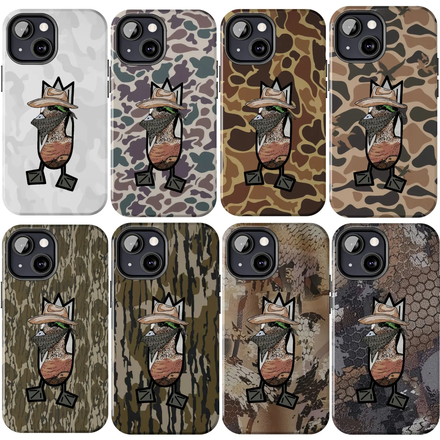 Dive Bomb Industries Wigeon Camo Phone Case, Bottomland Mossy Oak Waterfowl Hunting Aesthetic For iPhone 17 16 15 14 13 12 11 X 8, Outdoors, Durable, Hunting Gifts