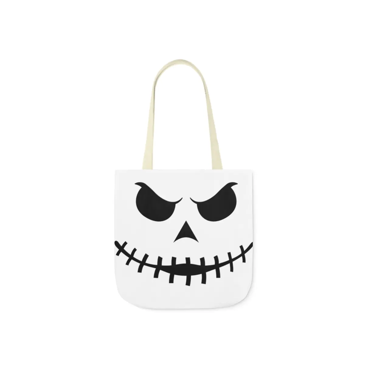 Halloween candy bag | Canvas Tote Bag - Nightmare Before Christmas Face Design