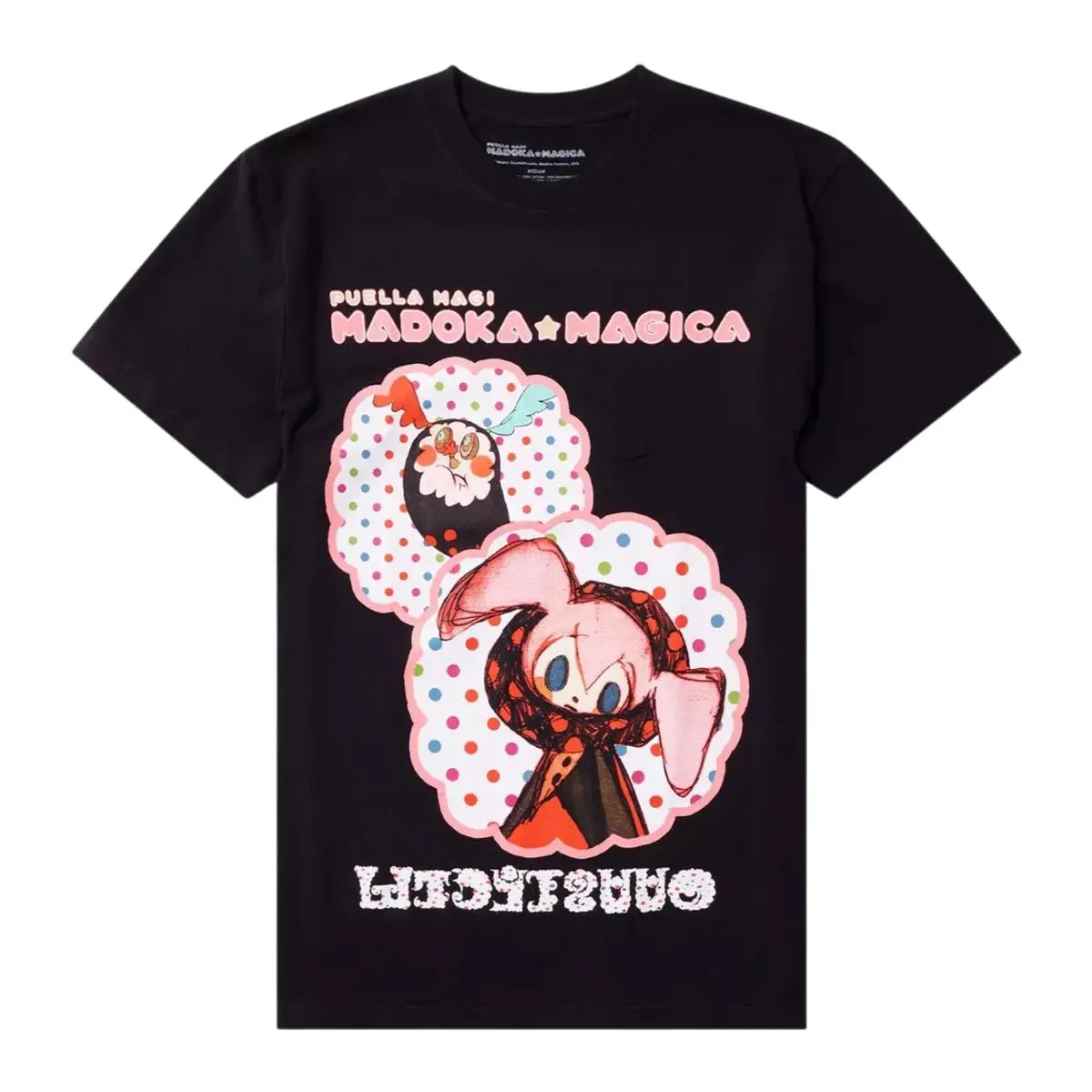 Men's Puella Magi Madoka Magica Charlotte's Forms Short-Sleeve T-Shirt, Breathable Comfortable Fashion Coordinate Top, Shortsleeve, Print, Unisex, Cotton, Fabric, Tshirt, Basic Tee
