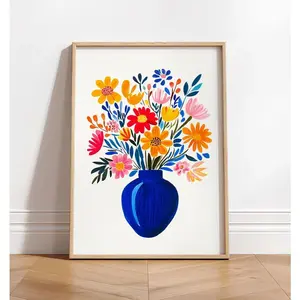 Matisse Flower Market Art Print, Colorful Maximalist Wall Decoration, Artistic Room Wall Art for Gifting