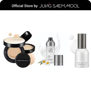 [Essential Set] Essential Skin Nuder Cushion (Fair), Essential Mool Micro Fitting Face Mist (55ml), Essential Mool Cream (30ml) Set | Korean Makeup | Cushion Foundation | Dewy Finish