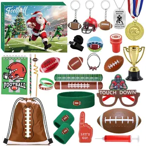 2025 Football Advent Calendar,24 Days of Christmas Countdown Rugby Advent Calendar Football Party Favor Set for Football Lover Teen Boys Girls Xmas Gifts